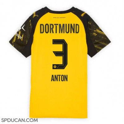 Zenski Nogometni Dres Borussia Dortmund Waldemar Anton #3 Domaci 2025-26 Kratak Rukav Zenski Nogometni Dres Borussia Dortmund Waldemar Anton #3 Domaci 2025-26 Kratak Rukav